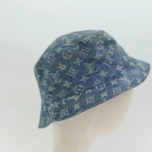 LOUIS VUITTON Monogram Hat Cotton Denim Blue - Picture 2 of 13